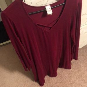 Long sleeve dress. Red.